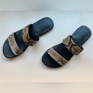 Madewell double strap slide sandals size 39 NWOT